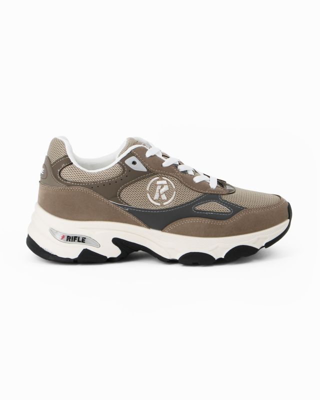 Prodotto: RIFLE - Sneakers beige da uomo con lacci