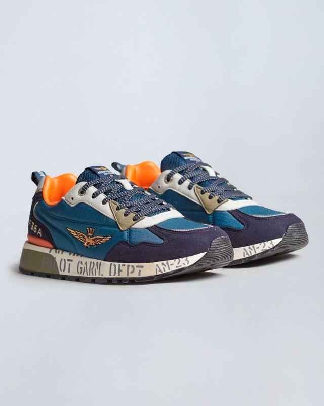 Prodotto: AERONAUTICA MILITARE - SNEAKERS CON SUOLA STAMPATA BLU SCURO/BLU CHIARO - 276CT3332_94657