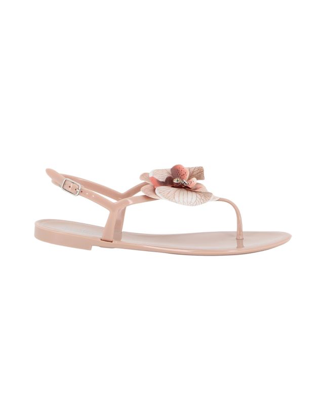 Prodotto: MISS GLOBO - Sandalo infradito nude con fiore e strass