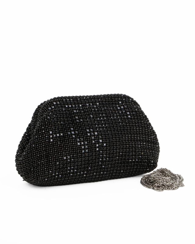 Prodotto: DIVAS - Pochette nera di strass