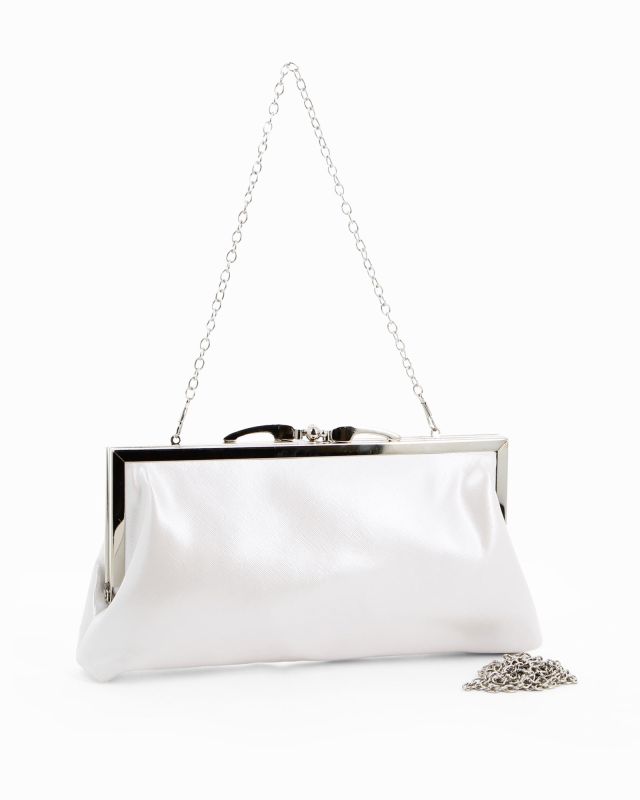 Prodotto: DIVAS - Pochette bianca morbida doppio scomparto