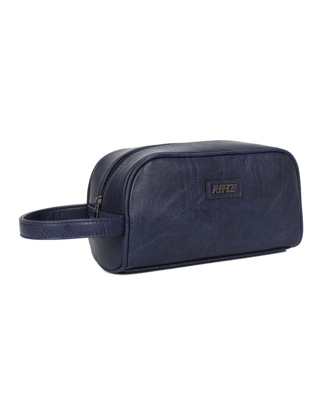 Prodotto: RIFLE - Pochette blu da uomo con manico e tasca posteriore