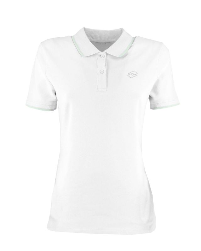 Prodotto: LOTTO - POLO  MEZZA MANICA DONNA CLASSICA STC PQ BIANCA CON RIGHINO GRIGIO -  213501/53Q
