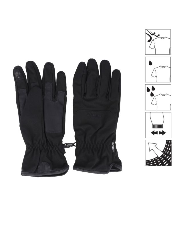 Prodotto: BRUGI - GUANTI DA SCI UOMO NERI CON TOUCH SOFT SHELL  - ZD1RTZ43TG