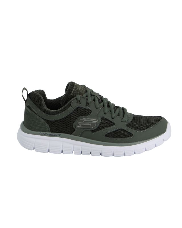 Prodotto: SKECHERS - BURNS - AGOURA - Sneakers verde con tomaia in morbida pelle liscia