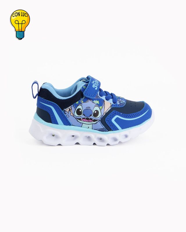 Prodotto: STITCH - Sneakers blu da bimbo con luci e strappo