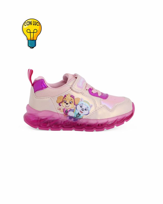 Prodotto: PAW PATROL  - Sneakers rosa da bambina con luci e strappo