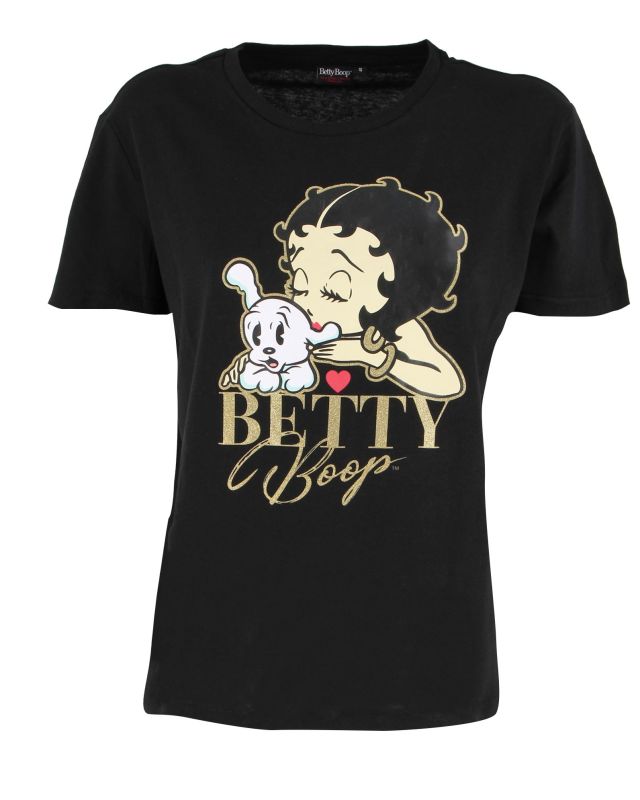 Prodotto: BETTY BOOP - Tshirt nera da donna con stampa "Betty Boop"- JL052534
