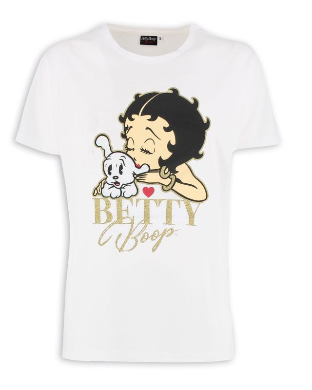 Prodotto: BETTY BOOP - Tshirt bianca da donna con stampa "Betty Boop"- JL052534