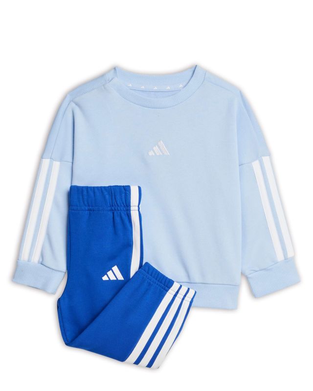 Prodotto: ADIDAS - TUTA COMPLETA BABY FUXIA, BIANCA E ROSA CON BANDE BIANCHE FRENCH TERRY JOGGER - JV9853
