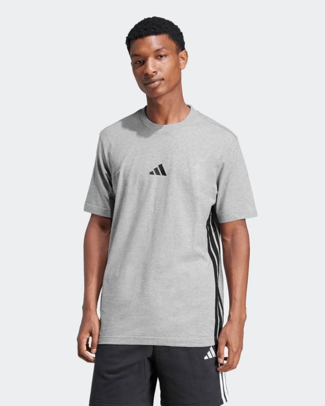 Prodotto: ADIDAS -T-SHIRT UOMO MEZZA MANICA BIANCA CON BANDE NERE -   JV6784