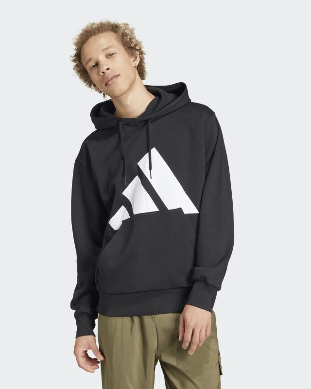 Prodotto: ADIDAS - FELPA CON CAPPUCCIO UOMO NERA PERFORMANCE ESSENTIALS BIG LOGO FRENCH TERRY - IN6159