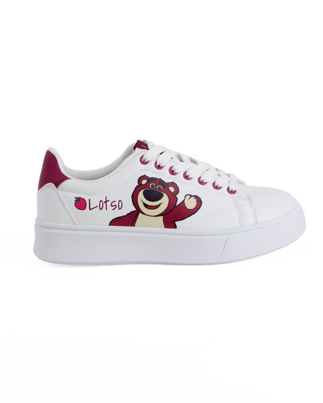 Prodotto: TOY STORY - Scarpa sneakers bianca da donna con stampa laterale e lacci