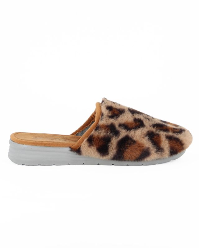Prodotto: TIGLIO - Pantofola leopardata camel, MADE IN ITALY