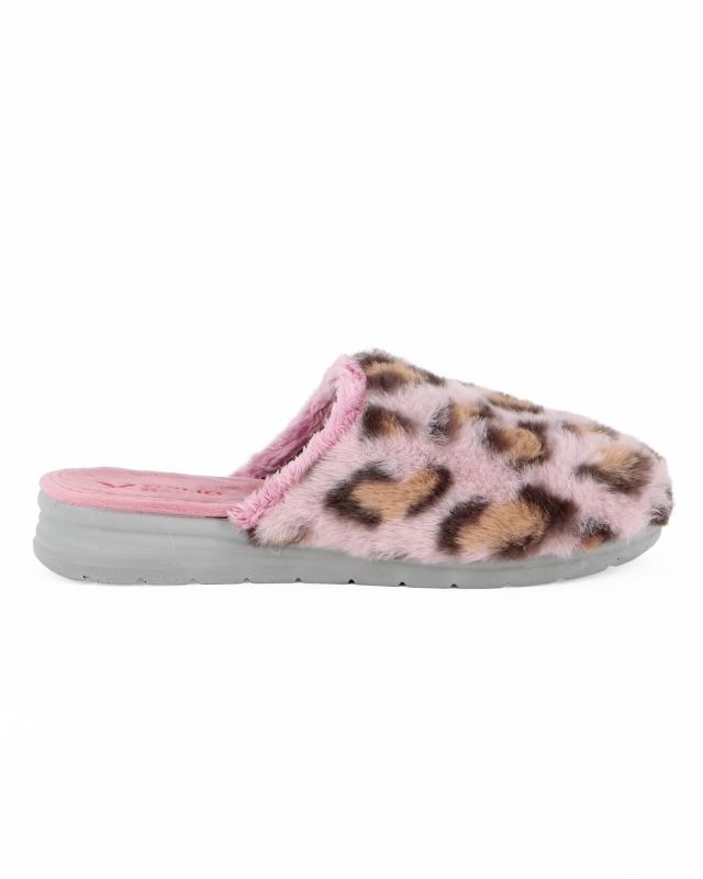 Prodotto: TIGLIO - Pantofola leopardata rosa, MADE IN ITALY
