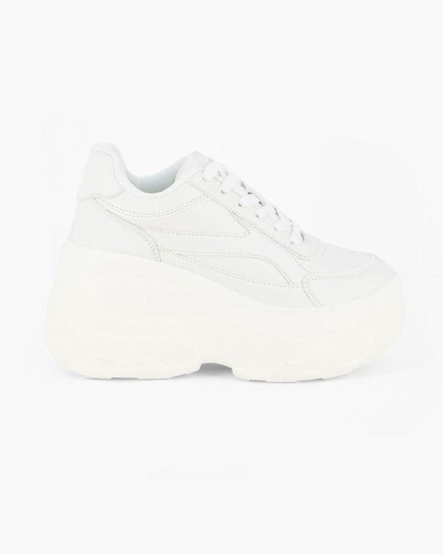 Prodotto: MISS GLOBO - Sneakers bianca con lacci e fondo alto