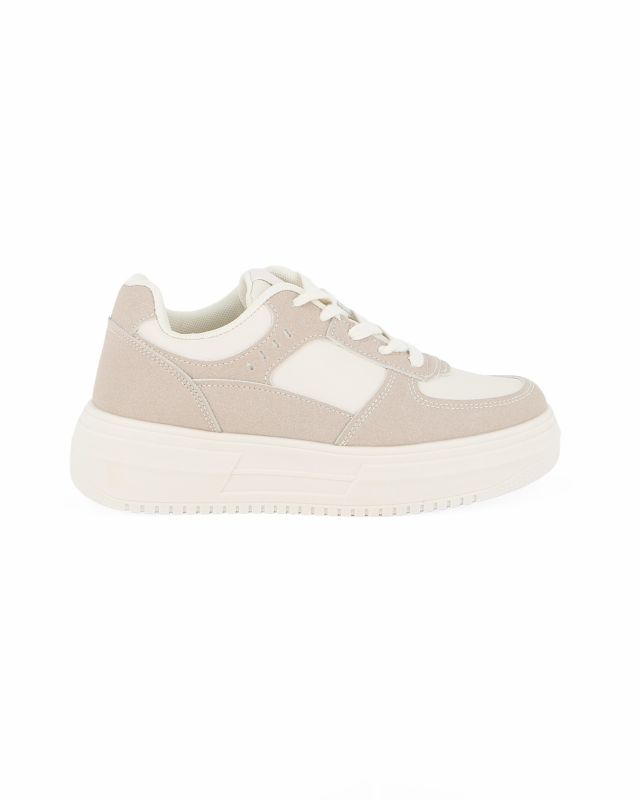 Prodotto: MISS GLOBO - Sneakers beige con lacci