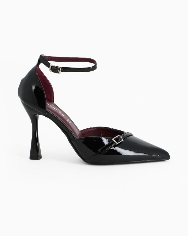 Prodotto: GLOBO ROSA - Décolleté nera in vernice con sottopiede in memory foam, tacco 9,5CM