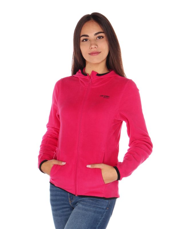 Prodotto: ON SPIRIT - PILE FUXIA DA DONNA CON CAPPUCCIO E ZIP
