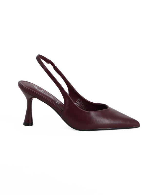 Prodotto: MISS GLOBO - Décolleté slingback bordeaux con sottopiede in memory foam, tacco 7,5CM