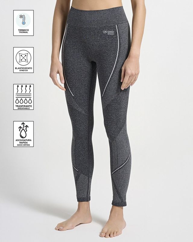 Prodotto: ON SPIRIT -  LEGGINGS  TERMICI DONNA  GRIGI ORIETTA   - AD9V181_A5800