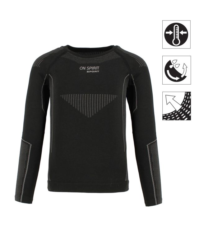 Prodotto: ON SPIRIT -  MAGLIA TERMICA KIDS  NERA  OSLO - AB00104
