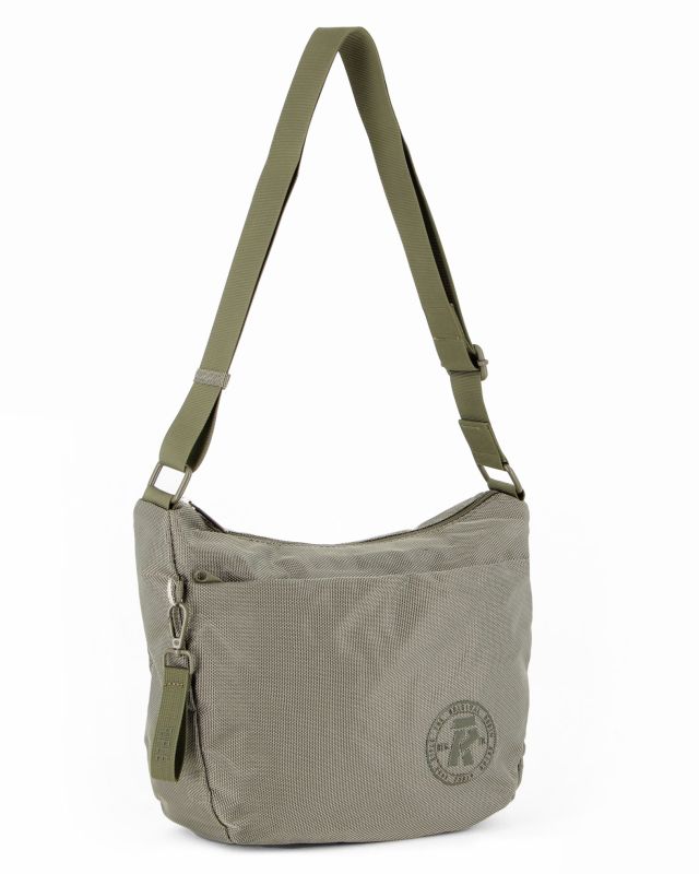 Prodotto: RIFLE - Borsa mezzaluna verde con tasca frontale