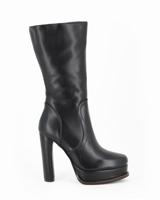 Prodotto: MISS GLOBO - Stivale nero con zip laterale, tacco 12CM