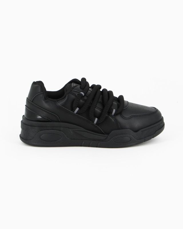 Prodotto: GLOBO ROSA - Sneakers nera con lacci a corda
