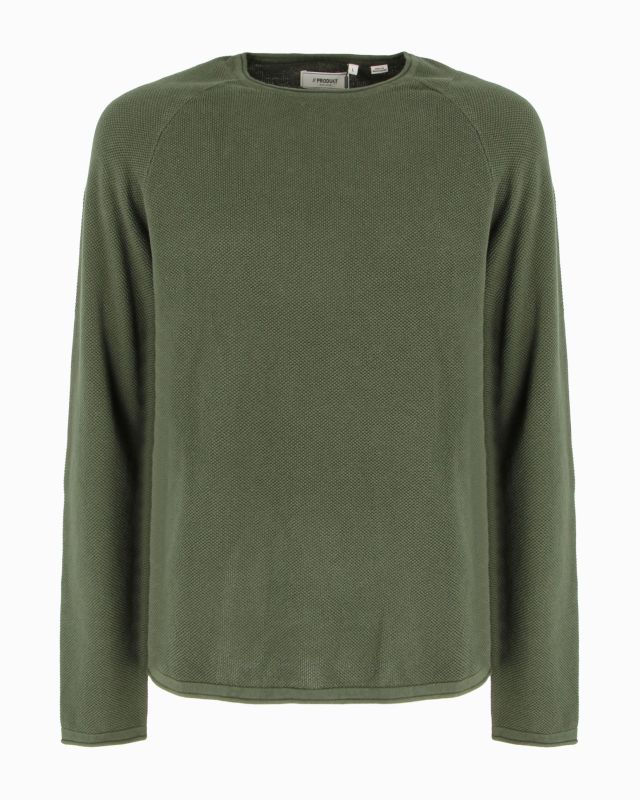Prodotto: PRODUKT - PULLOVER VERDE PARICOLLO DA UOMO  TRAMA NIDO D'APE