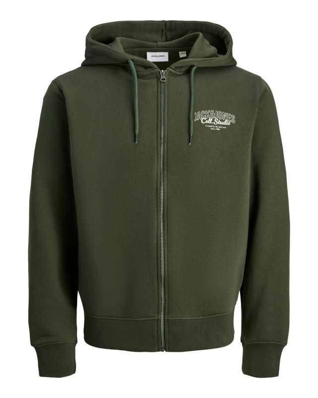 Prodotto: JACK&JONES - FELPA CON CAPPUCCIO FULL ZIP VERDE CON LOGO DA UOMO