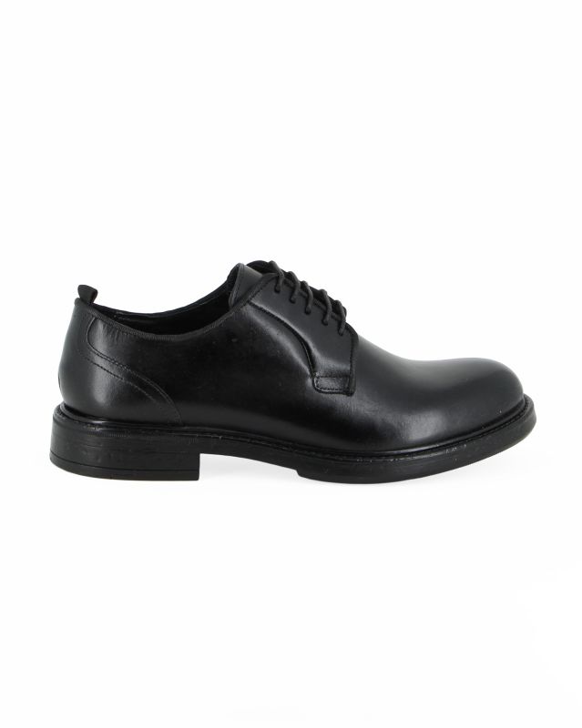 Prodotto: SUPER RIFLE - Scarpa nera da uomo in VERA PELLE con lacci