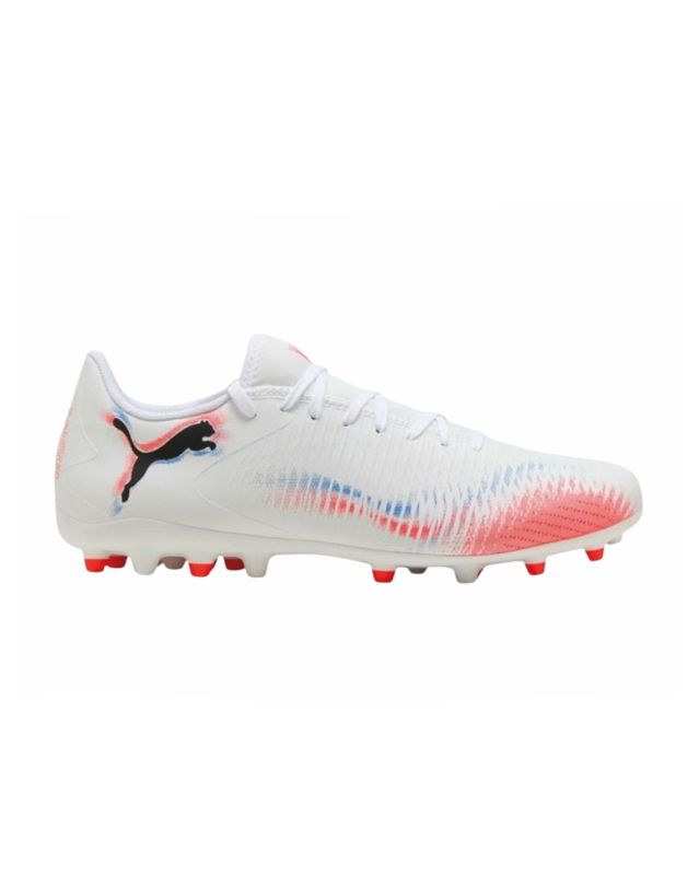 Prodotto: PUMA - Scarpa da calcio  bianca con dettagli blu e arancioni - FUTURE 8 PLAY MG