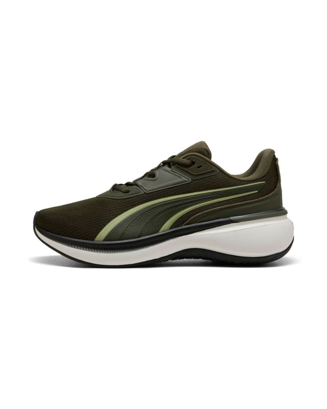 Prodotto: PUMA - scarpe da running verde oliva con suola bianca - SOFTRIDE EXO