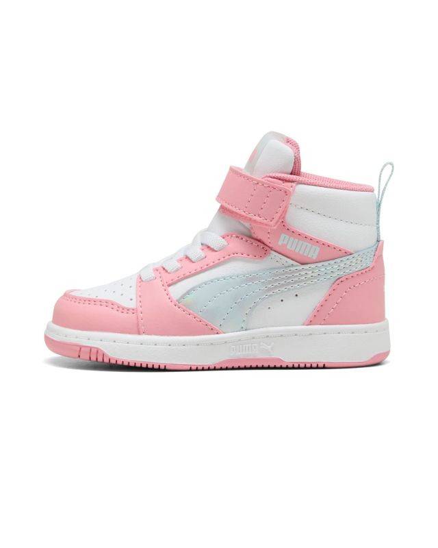 Prodotto: PUMA - SNEAKERS BIMBA  BIANCA E ROSA  REBOUND V6 MID SPACE BELLE TD DAL 20 AL 27,  402769-01