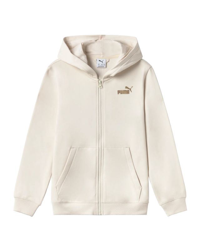 Prodotto: PUMA - FELPA CON CAPPUCCIO FULL ZIP JUNIOR (7-16 ANNI) PANNA +TEXTURED FOIL FZ HD FL, 692209-87