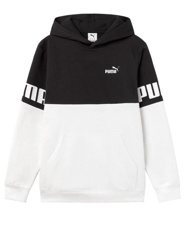 Prodotto: PUMA - FELPA  NERA  E BIANCA CON CAPPUCCIO POWER COLORBLOCK HD FL  DA UOMO, 693579-02