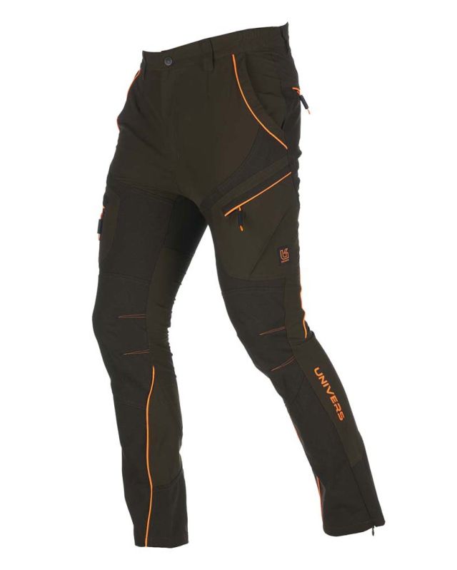 Prodotto: UNIVERS - Pantalone ALPI 4-WAY STRETCH verde/arancione da uomo - 92569392