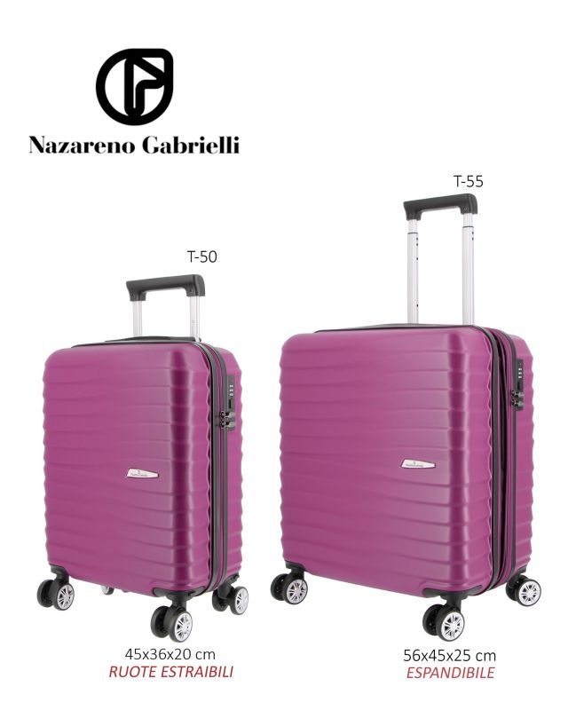 Prodotto: NAZARENO GABRIELLI - TROLLEY BORDEAUX IN ABS 4 RUOTE