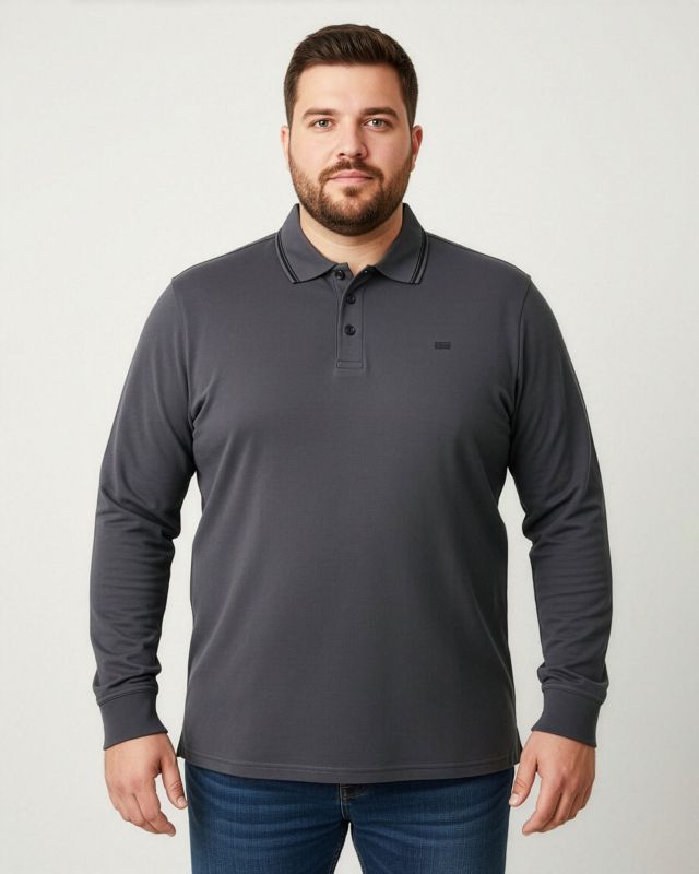 Prodotto: CARRERA - POLO OVER MANICA LUNGA GRIGIO SCURO DA UOMO