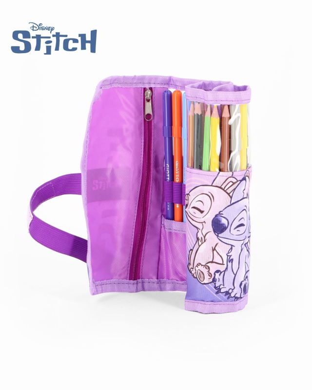 Prodotto: STITCH - ASTUCCIO LILLA ROLL CON 12 PENNARELLI GIOTTO E 12 PASTELLI