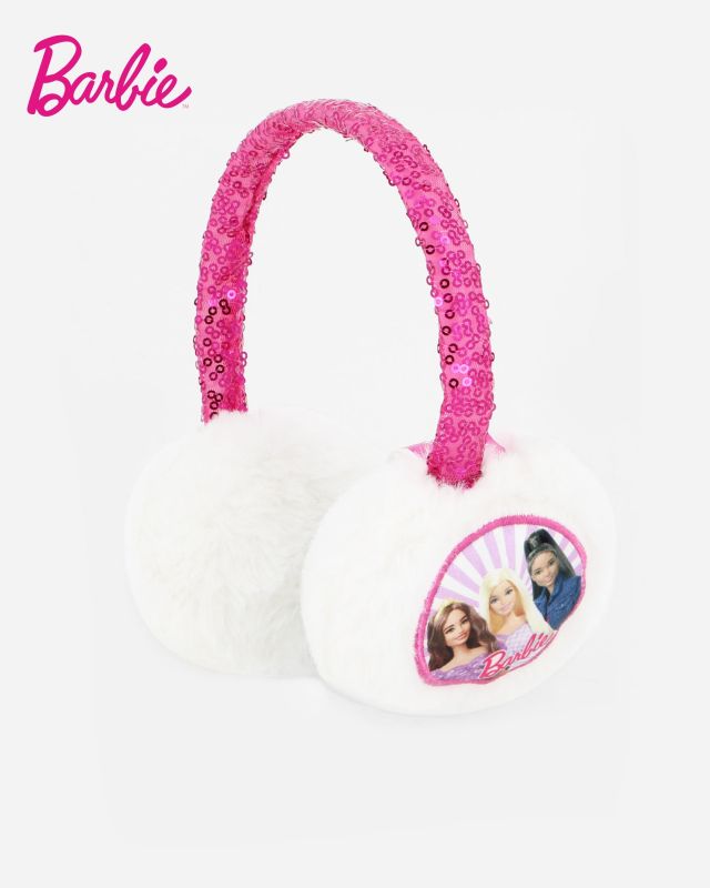 Prodotto: BARBIE - Paraorecchie bimba rosa in peluche con paillettes sul cerchietto