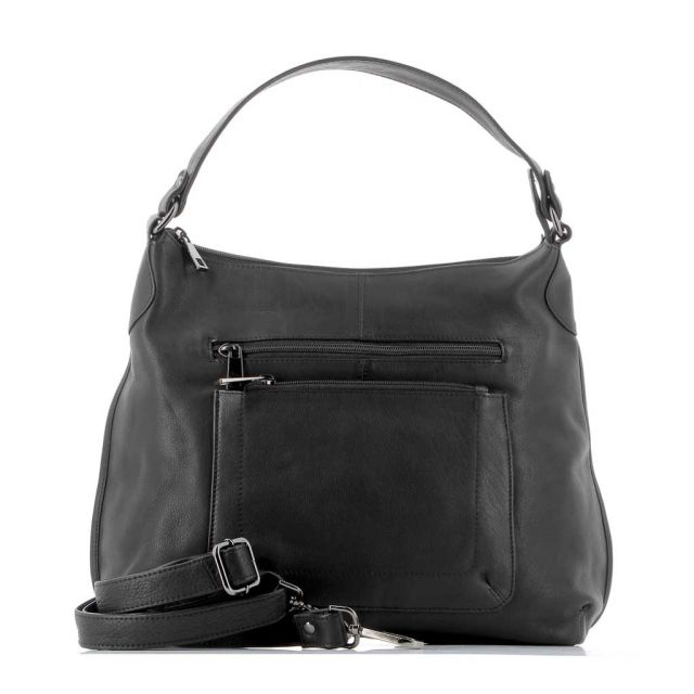 Prodotto: ALEX&CO - Borsa un manico in VERA PELLE con doppia tasca frontale e tracolla rimovibile