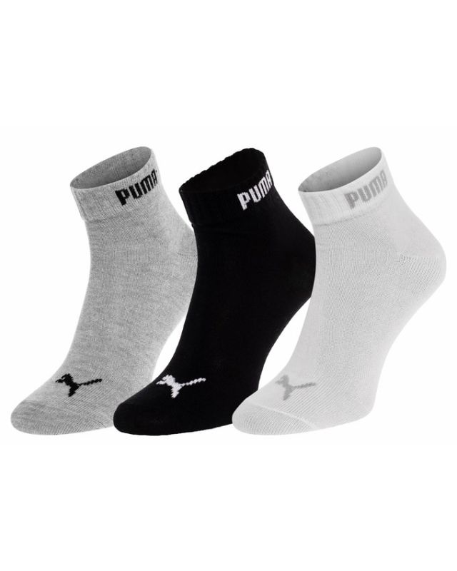Prodotto: PUMA - Set 3 paia calzini da uomo nero bianco e grigio