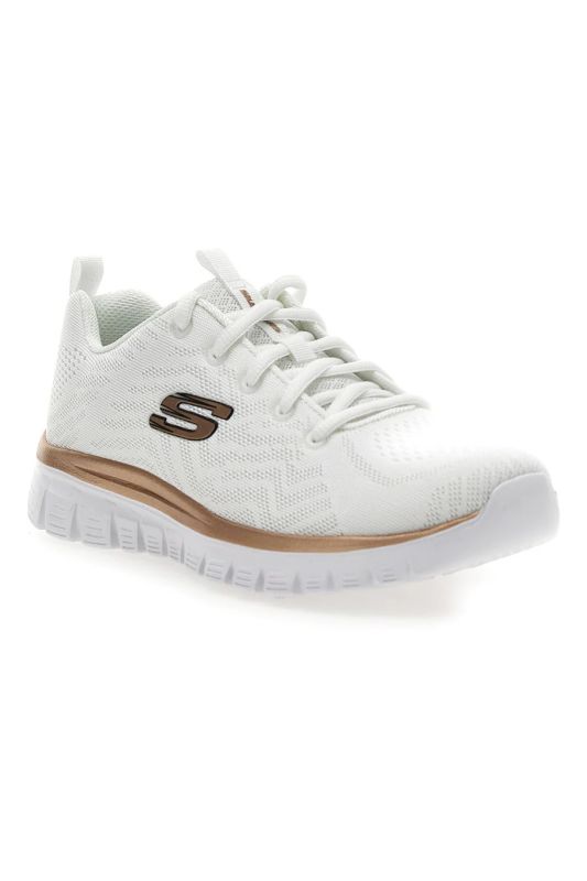 Prodotto: SKECHERS GRACEFUL - GET CONNECTED - Sneakers bianca con motivo a zigzag e soletta ammortizzata memory foam