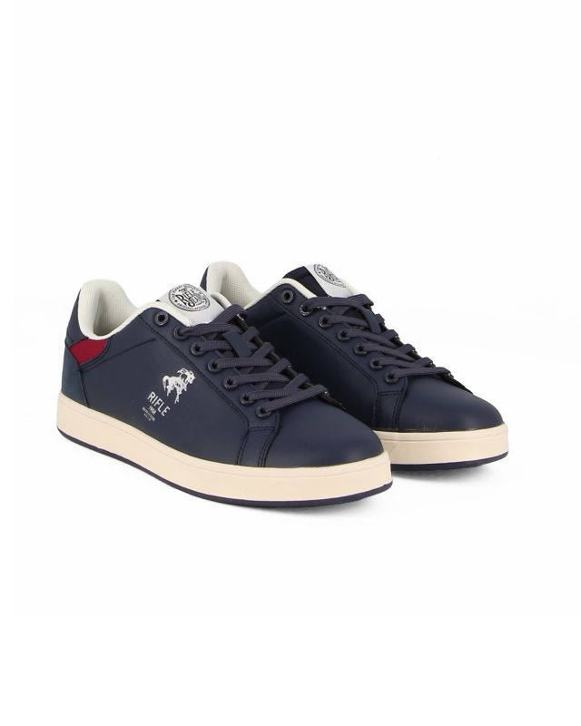 Prodotto: RIFLE - Sneaker blu con inserti rossi