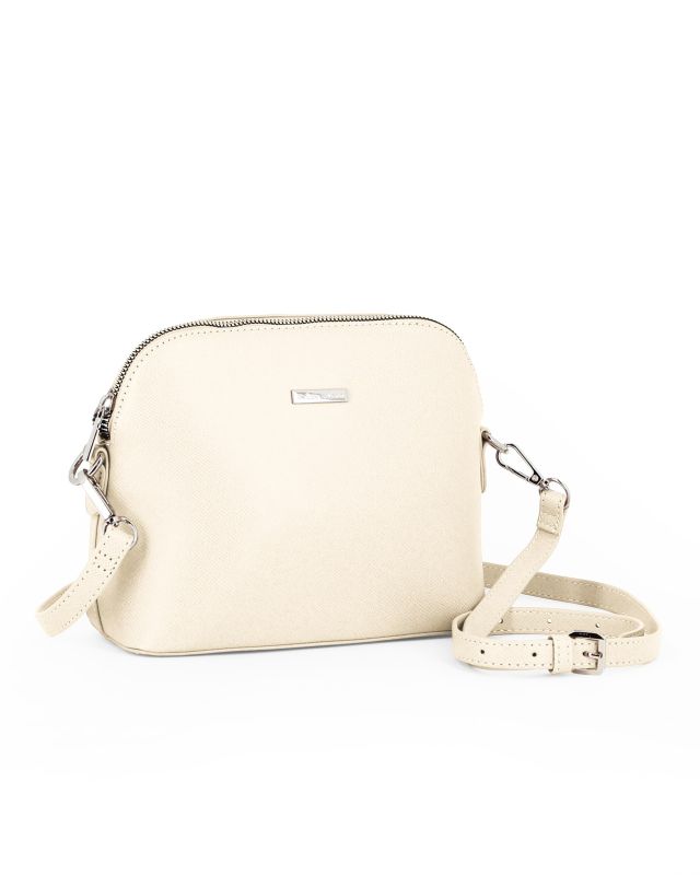 Prodotto: ANNES NICOLE - Tracolla crema con logo frontale