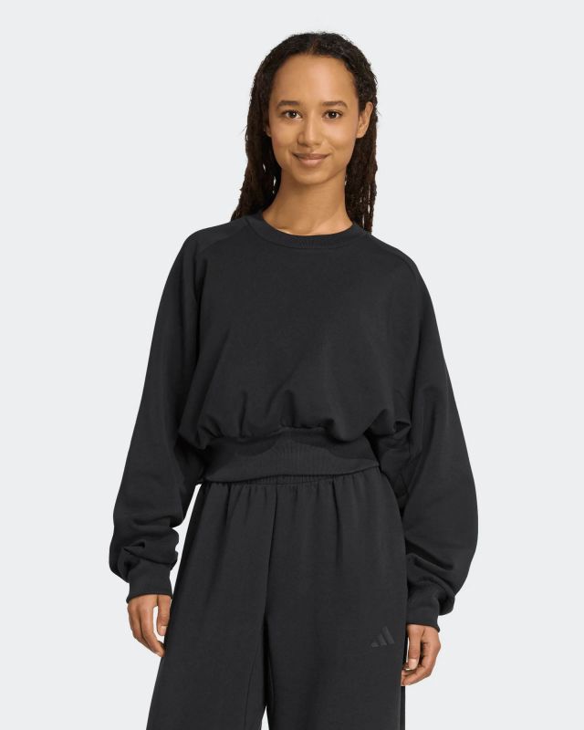 Prodotto: ADIDAS -  FELPA ALL SZN SL SW CROP NERA DA DONNA,  JM3836