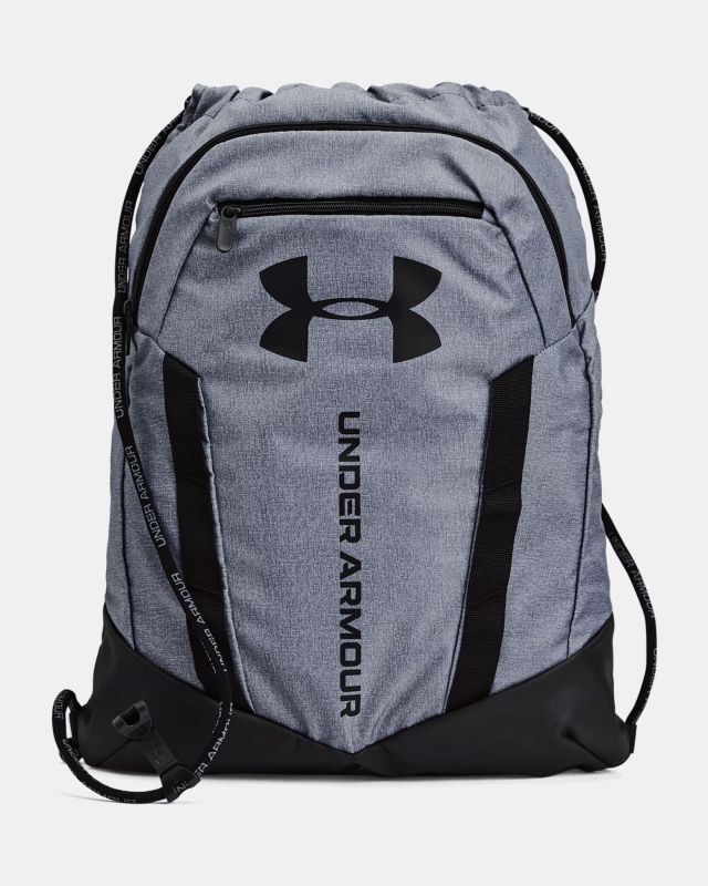 Prodotto: UNDER ARMOUR - Sacca zaino grigia idrorepellente con doppia tasca anteriore