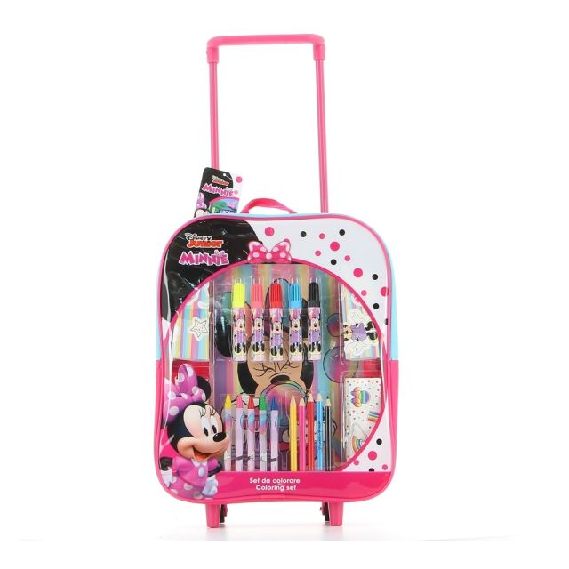 Prodotto: MINNIE - Trolley con colori, album e adesivi